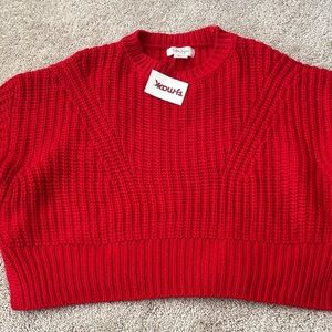 Jessica Simpson Vibrant Red Crew Neck Sweater